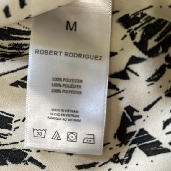Robert Rodriguez Long Sleeve Abstract Print Buttoned Front Blouse (M) P/4/A1383 - Picture 7 of 10